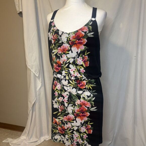 White House Black Market Floral Halter Dress Womens Designer Sleeveless NWOT - Picture 2 of 9